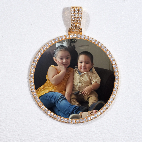 MEDIUM 3D CIRCLE CUSTOM PICTURE PENDANT