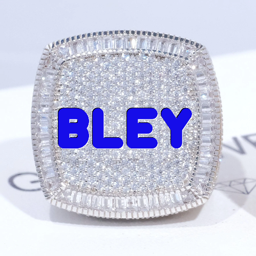 CUSTOM LETTER 3D ICED RING