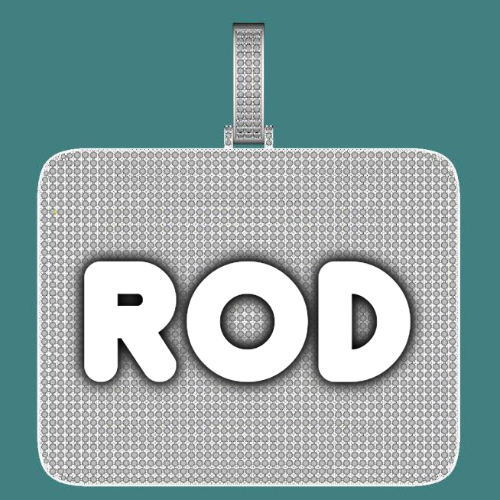 CUSTOM LETTER NECKLACE 3D BIG SQUARE