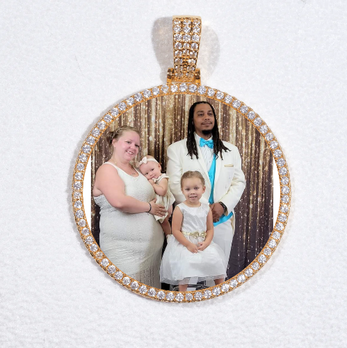 MEDIUM 3D CIRCLE CUSTOM PICTURE PENDANT