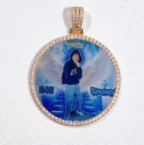 MEDIUM 3D CIRCLE CUSTOM PICTURE PENDANT