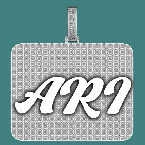 CUSTOM LETTER NECKLACE 3D BIG SQUARE