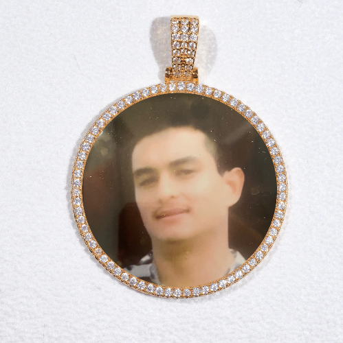 MEDIUM 3D CIRCLE CUSTOM PICTURE PENDANT