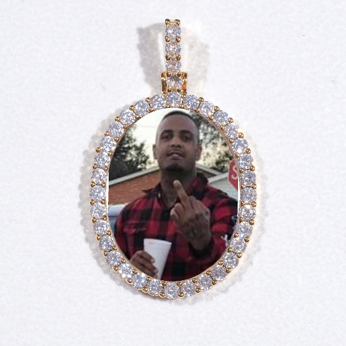 3D Oval Custom Picture Pendant