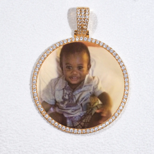 MEDIUM 3D CIRCLE CUSTOM PICTURE PENDANT
