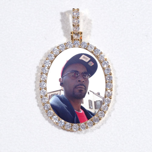 3D Oval Custom Picture Pendant