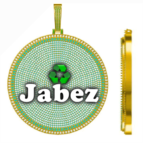 CUSTOM LETTER NECKLACE 3D BIG DISC