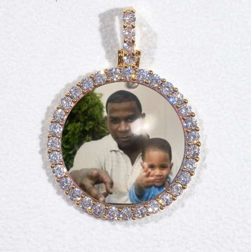 3D CIRCLE CUSTOM PICTURE PENDANT SMALL SIZE