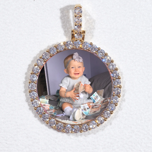 3D CIRCLE CUSTOM PICTURE PENDANT SMALL SIZE