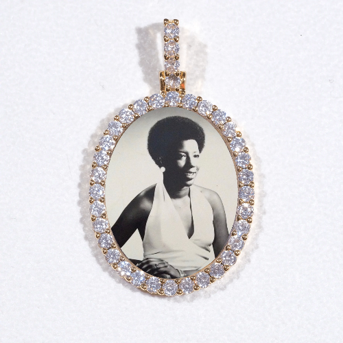 3D Oval Custom Picture Pendant