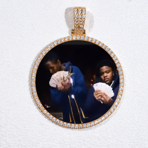 MEDIUM 3D CIRCLE CUSTOM PICTURE PENDANT