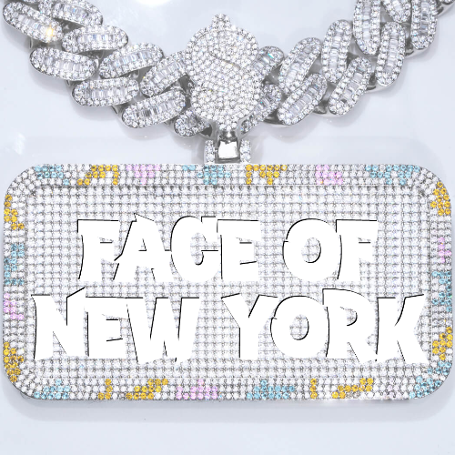 CUSTOM LETTER NECKLACE 3D COLORFUL SQUARE