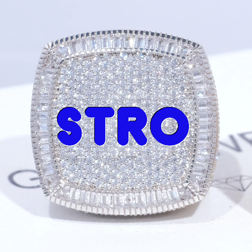 CUSTOM LETTER 3D ICED RING