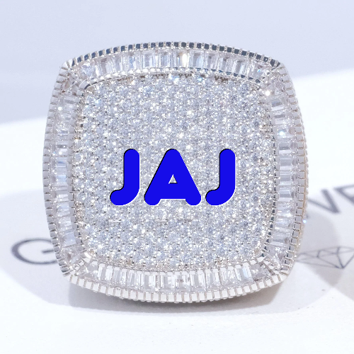 CUSTOM LETTER 3D ICED RING