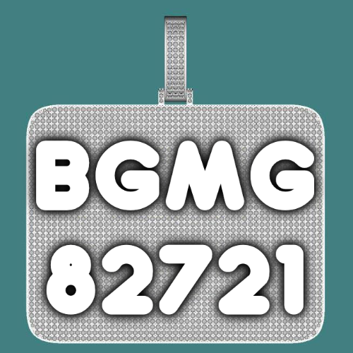 CUSTOM LETTER NECKLACE 3D BIG SQUARE