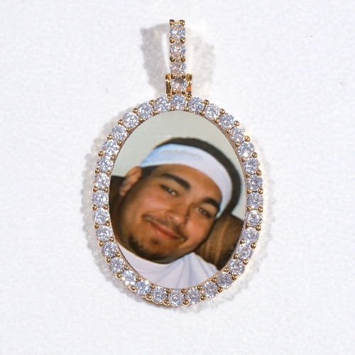 3D Oval Custom Picture Pendant