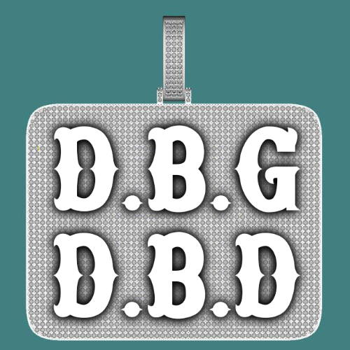 CUSTOM LETTER NECKLACE 3D BIG SQUARE