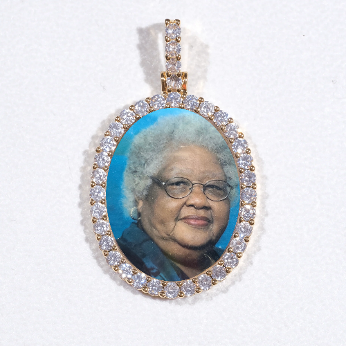 3D Oval Custom Picture Pendant