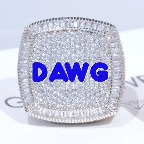CUSTOM LETTER 3D ICED RING