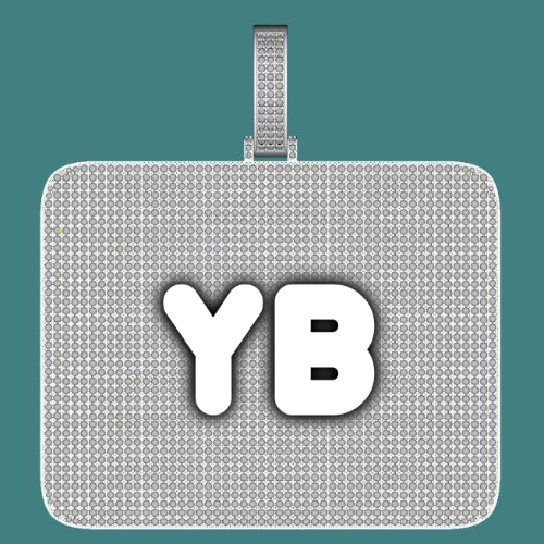 CUSTOM LETTER NECKLACE 3D BIG SQUARE