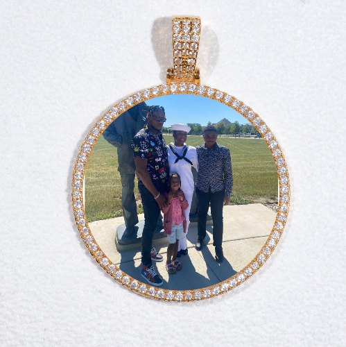 MEDIUM 3D CIRCLE CUSTOM PICTURE PENDANT