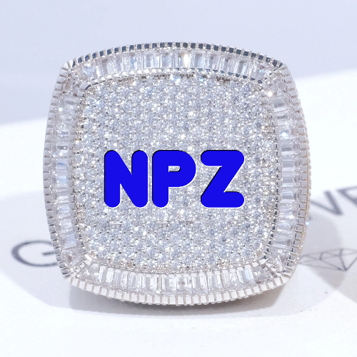 CUSTOM LETTER 3D ICED RING