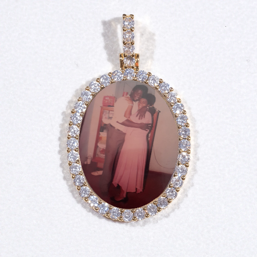 3D Oval Custom Picture Pendant