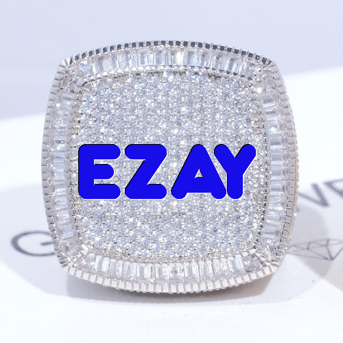 CUSTOM LETTER 3D ICED RING
