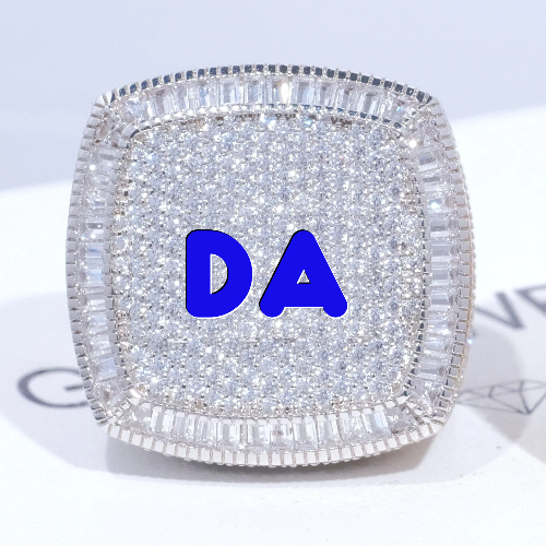CUSTOM LETTER 3D ICED RING