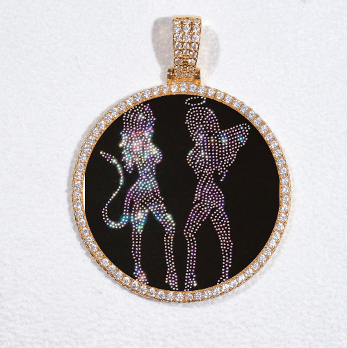 MEDIUM 3D CIRCLE CUSTOM PICTURE PENDANT