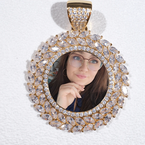 Large 3D Wheat Ear Custom Picture Pendant