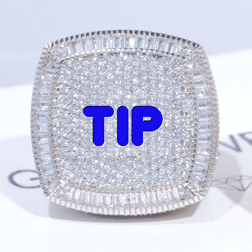 CUSTOM LETTER 3D ICED RING