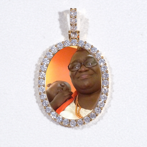 3D Oval Custom Picture Pendant