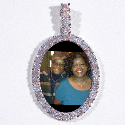 Large 3D Oval Custom Picture Pendant