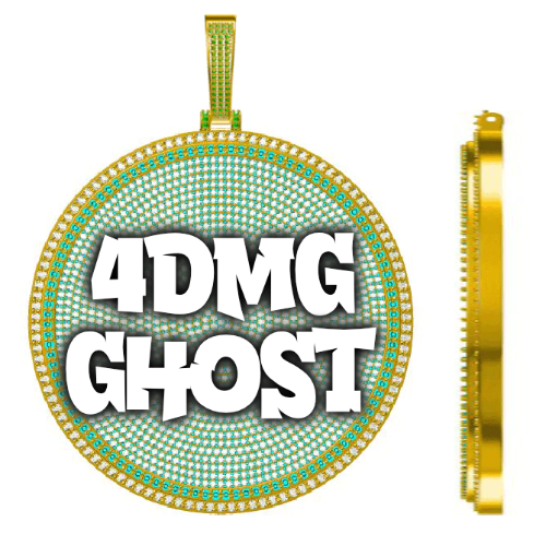 CUSTOM LETTER NECKLACE 3D BIG DISC