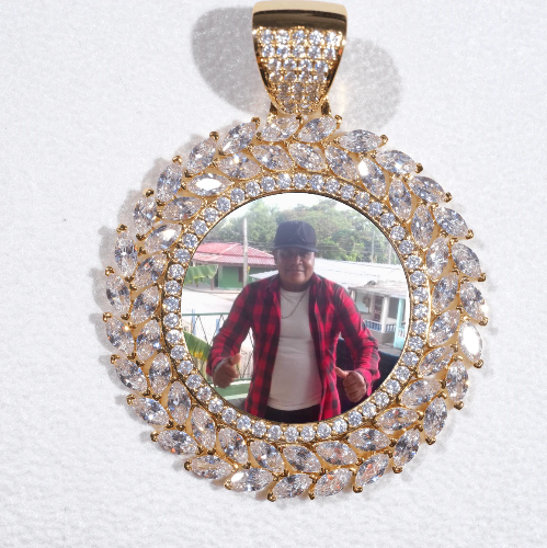 Large 3D Wheat Ear Custom Picture Pendant