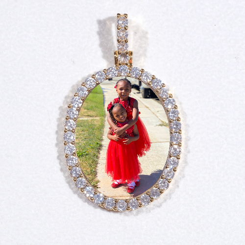 3D Oval Custom Picture Pendant