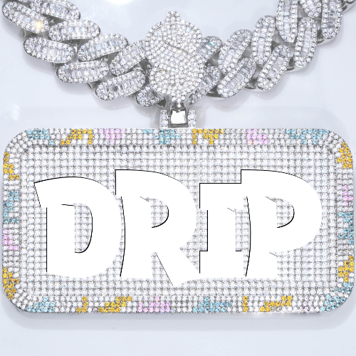 CUSTOM LETTER NECKLACE 3D COLORFUL SQUARE