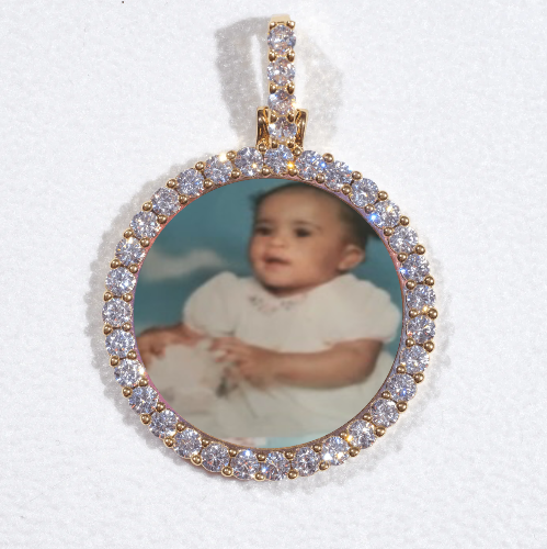 3D CIRCLE CUSTOM PICTURE PENDANT SMALL SIZE