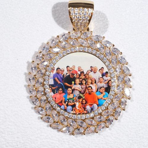 Large 3D Wheat Ear Custom Picture Pendant