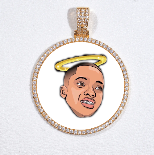 MEDIUM 3D CIRCLE CUSTOM PICTURE PENDANT