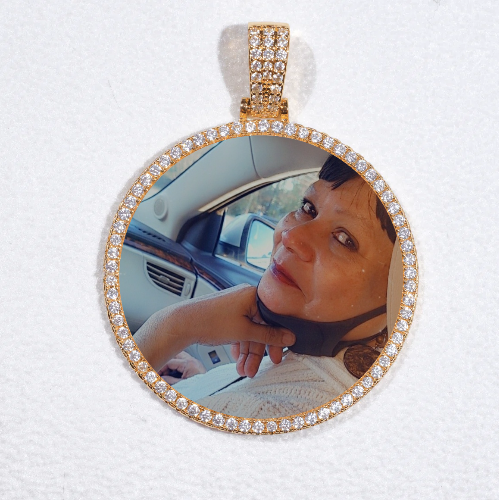 MEDIUM 3D CIRCLE CUSTOM PICTURE PENDANT