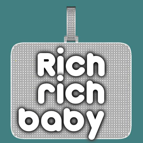 CUSTOM LETTER NECKLACE 3D BIG SQUARE