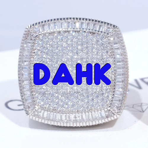 CUSTOM LETTER 3D ICED RING