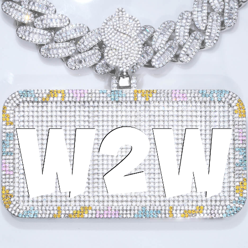 CUSTOM LETTER NECKLACE 3D COLORFUL SQUARE