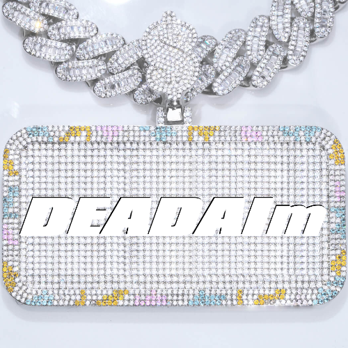 CUSTOM LETTER NECKLACE 3D COLORFUL SQUARE