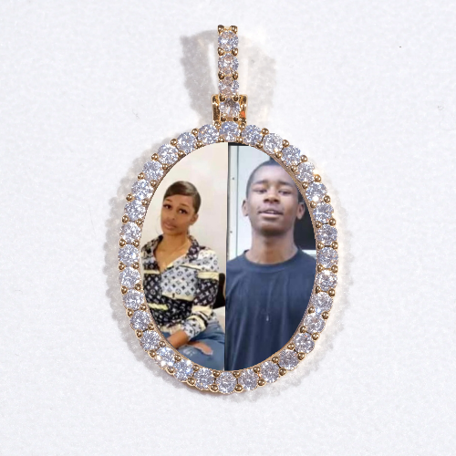 3D Oval Custom Picture Pendant