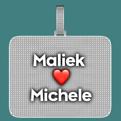 CUSTOM LETTER NECKLACE 3D BIG SQUARE