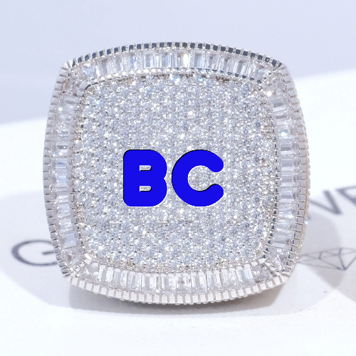CUSTOM LETTER 3D ICED RING