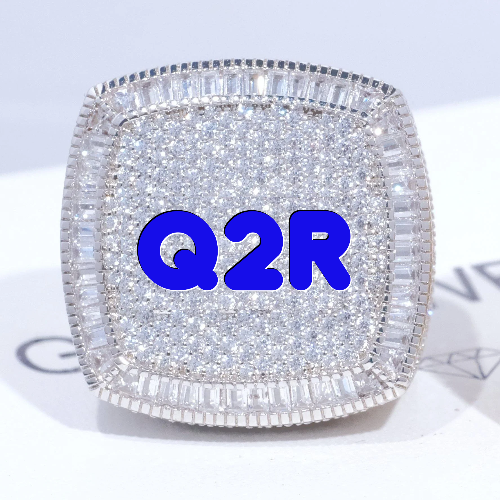CUSTOM LETTER 3D ICED RING